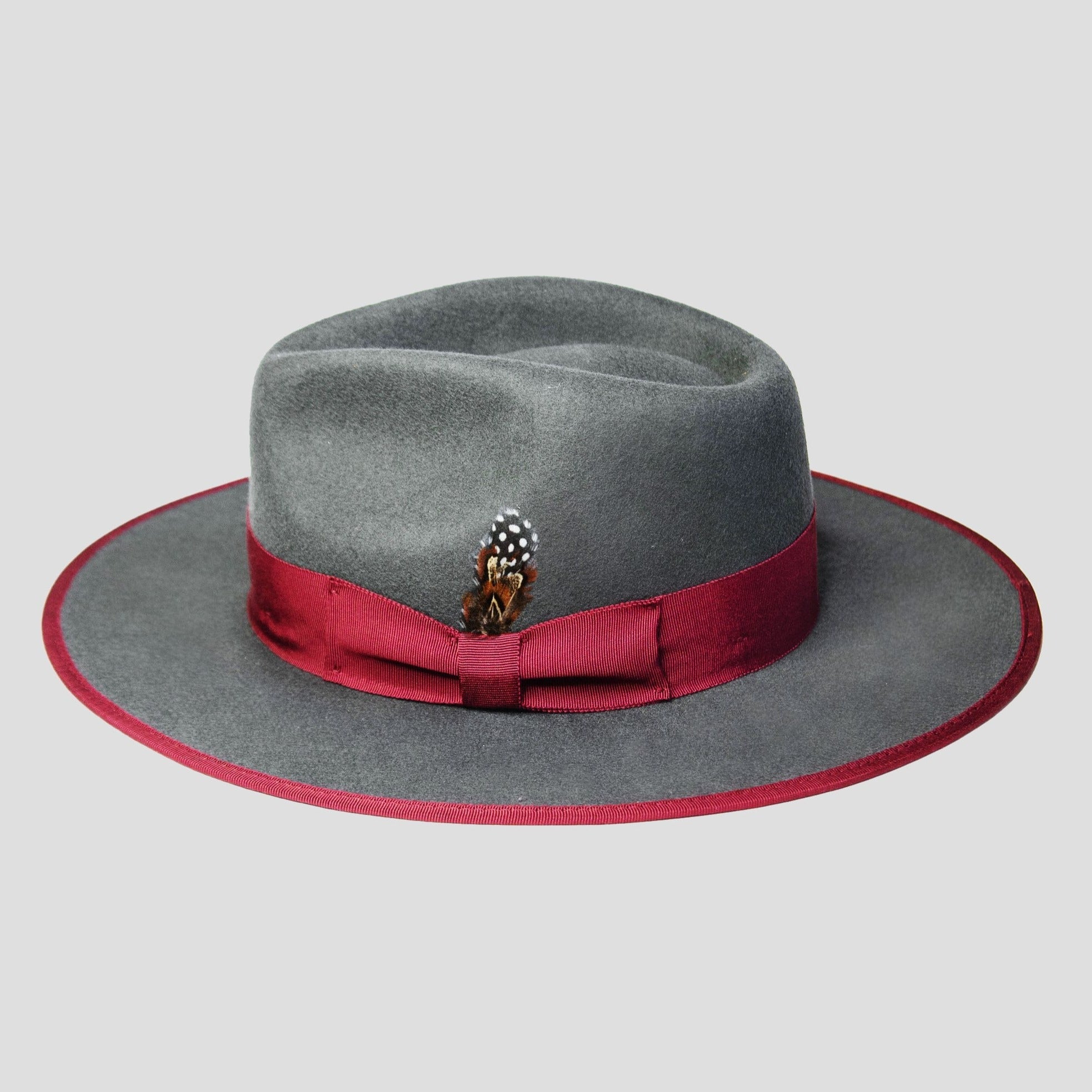 Distinctive Felt Fedora Hat in Grey - Image 6