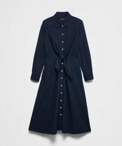 Poplin Wrap-Tie Midi Dress Ipa007