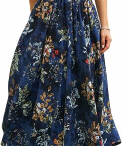 Blue Floral Maxi Skirt IP54