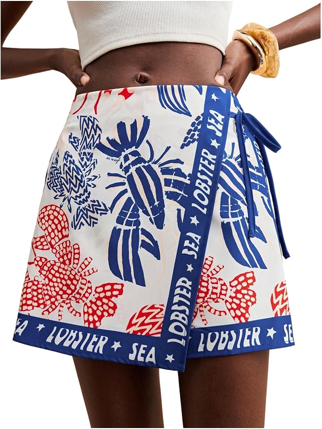Blue Lobster Summer Wrap Skorts IP35