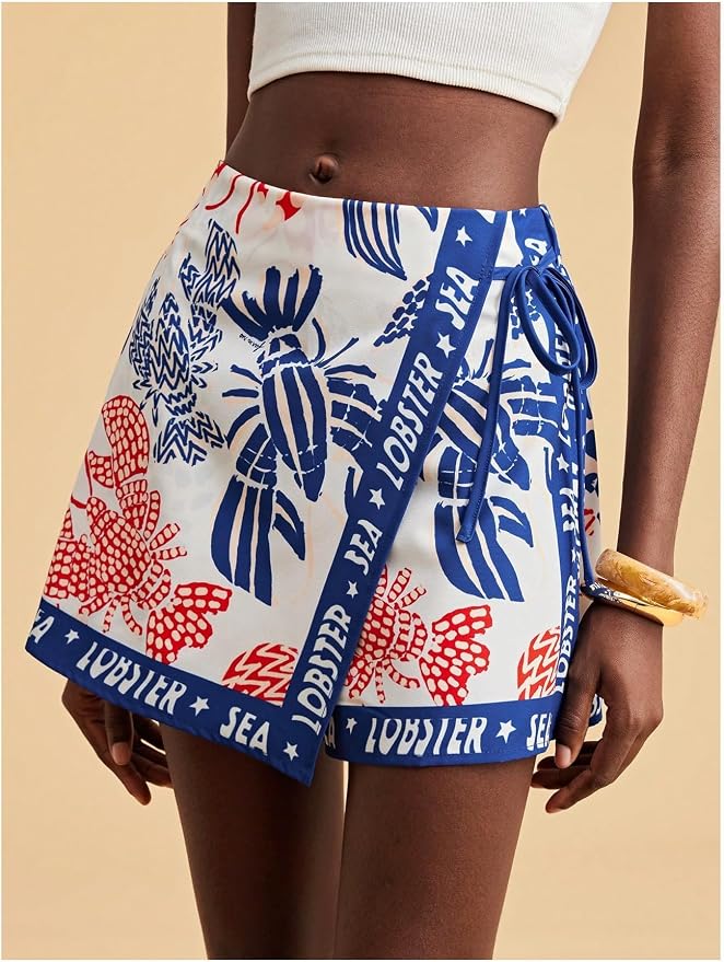 Blue Lobster Summer Wrap Skorts IP35 - Image 2