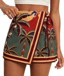 Vintage Coconut Boho Wrap Skorts IP39