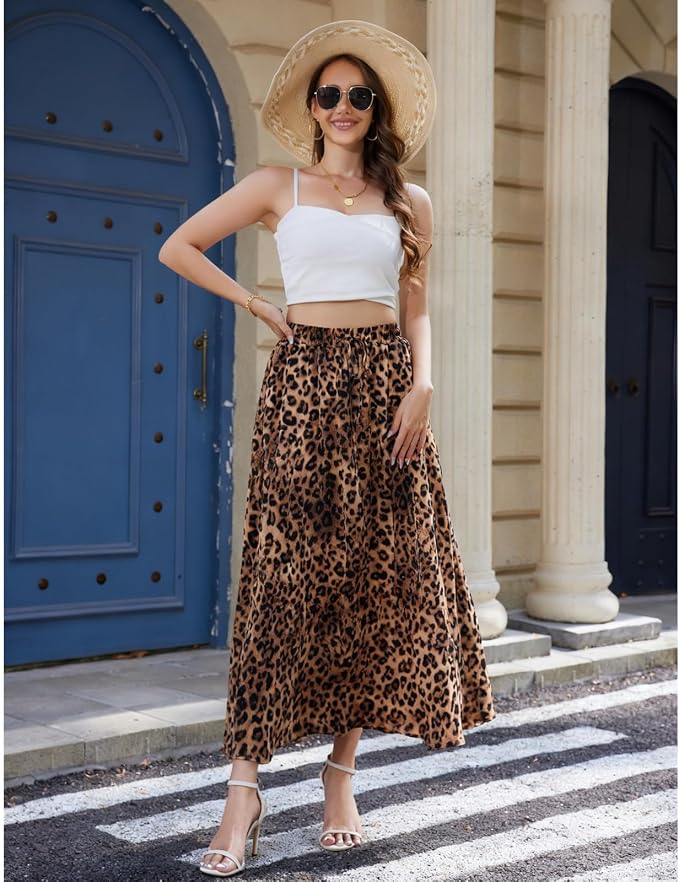 Women's Summer Leopard Maxi Skirt IP51 - Image 2