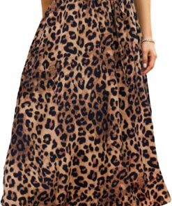 Women's Summer Leopard Maxi Skirt IP51