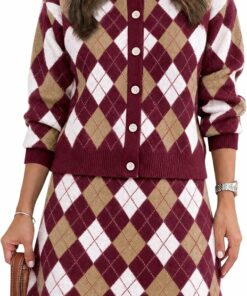 Argyle Plaid Matching Lounge Sets IP65