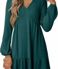 Blackish Green A Line Swing Mini Dress IP110
