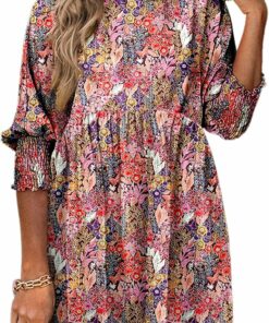 Floral Babydoll Mini Dress IP98