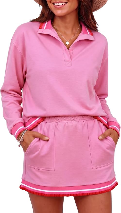 Pinky Mini Skirts Sweatsuits IP84