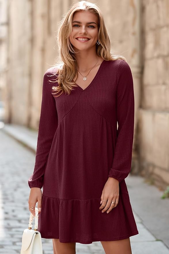 Red A Line Swing Mini Dress IP109 - Image 2