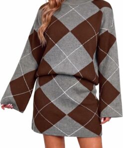 Trendy Loose Fall Sweater Skirt Set IP68
