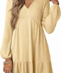 Yellow A Line Swing Mini Dress IP111
